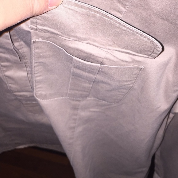 New York & Co Button Up Tan Blouse Sz Large - 0174 - Picture 7 of 8